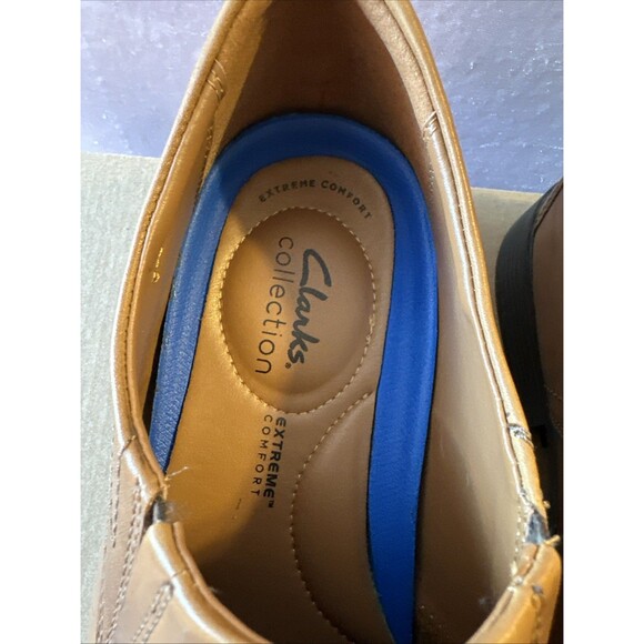Clarks Collection Mens Dress Shoes Size 11 1/2 Brown Leather
